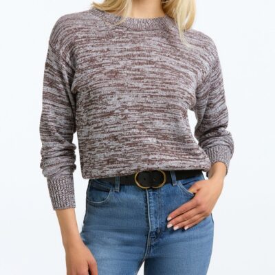 Women 525 America  | Ella: Marled Cut Out Back Sweater