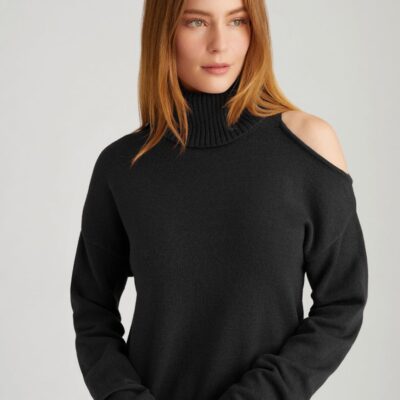 Women 525 America  | Veronica: Cutout Turtleneck Sweater