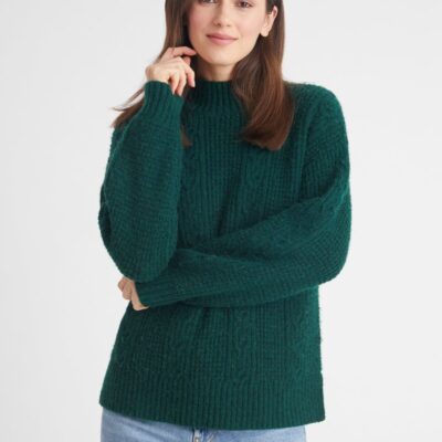 Women 525 America  | Lexi: Mockneck Cable Pullover