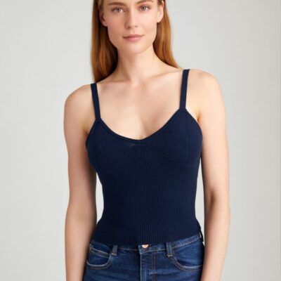 Women 525 America  | Liv: Rib Crop Tank Dark Blue