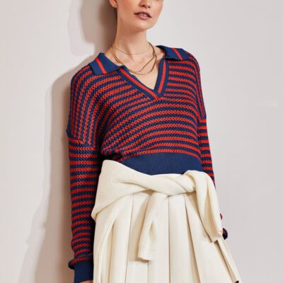 Women 525 America  | Stripe Polo Pullover