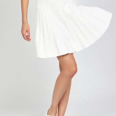 Women 525 America  | Larissa: Stripe Waist Pleated Tennis Skirt