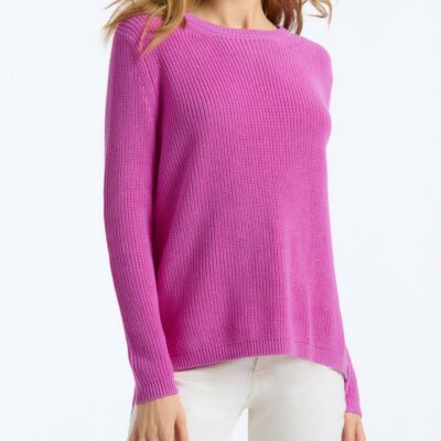 Women 525 America  | The Emma: Crewneck Shaker Stitch Sweater