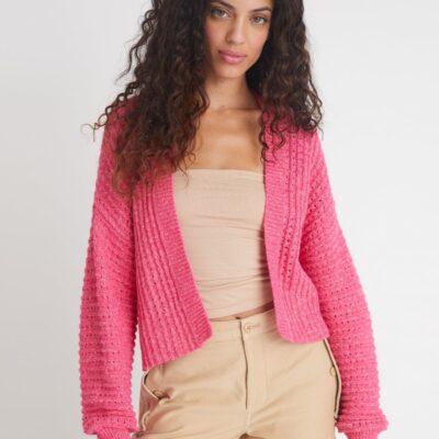 Women 525 America  | Raven: Cropped Open Cardigan