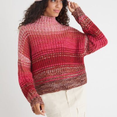 Women 525 America  | Valerie: Ombre Mockneck Pullover Sweater