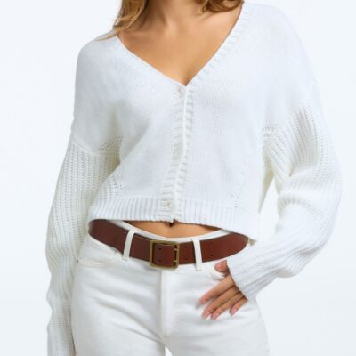 Women 525 America  | The Harper: Acrylic V-Neck Cardigan